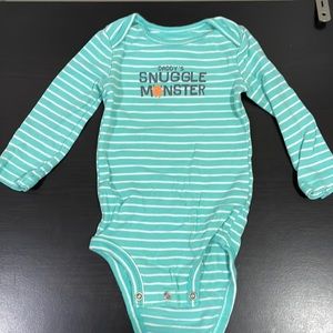 Daddy’s Snuggle Monster Onesie - size 12 months
